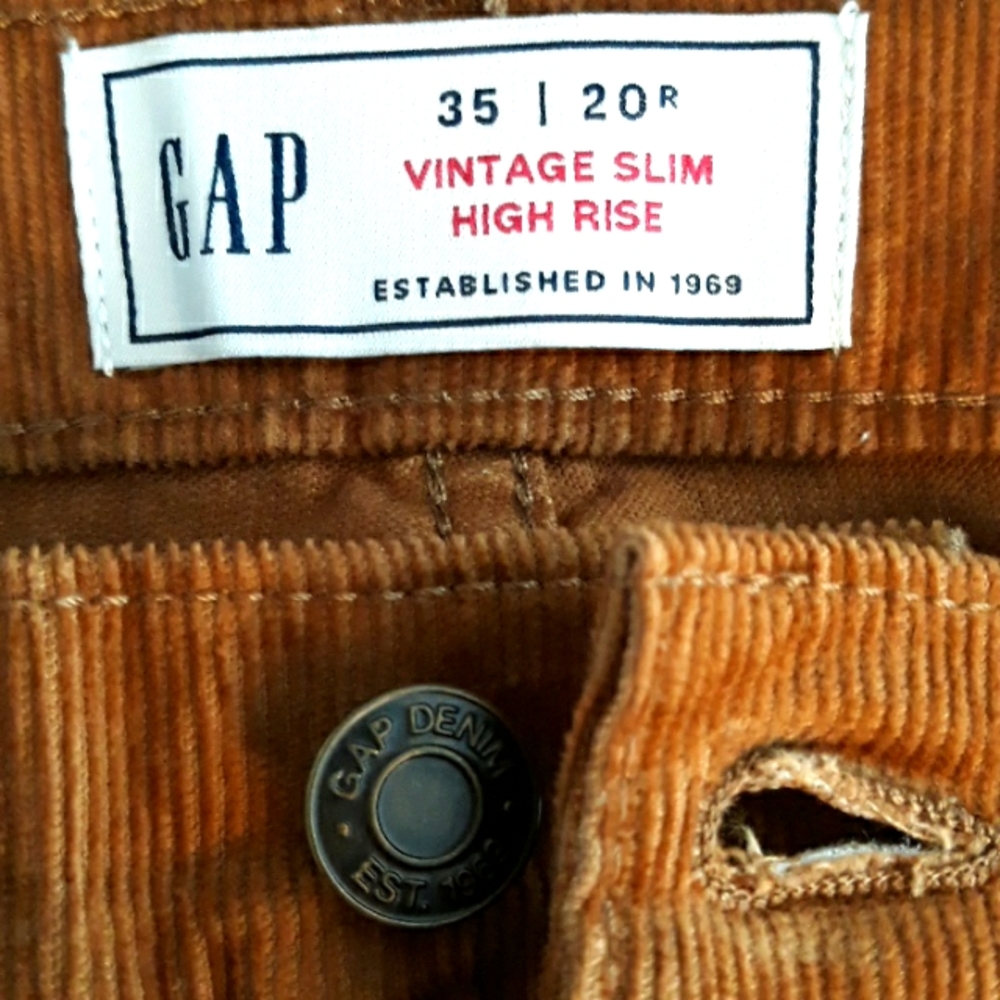 GAP Vintage Slim High Rise Cords